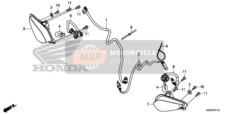 93903244J0, Vite Autofilettante 4X16, Honda, 4